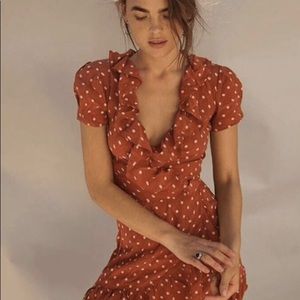 Realisation Par Valentina Silk Dress XXS Rust Spot